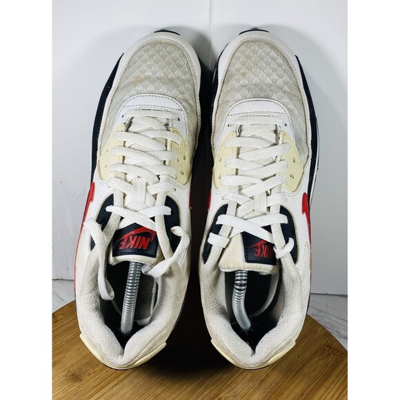 Mens NIKE Air Max 90 University Red Sz 10.5 Shoes BV2522-100 Sneakers White/Blk main image 4